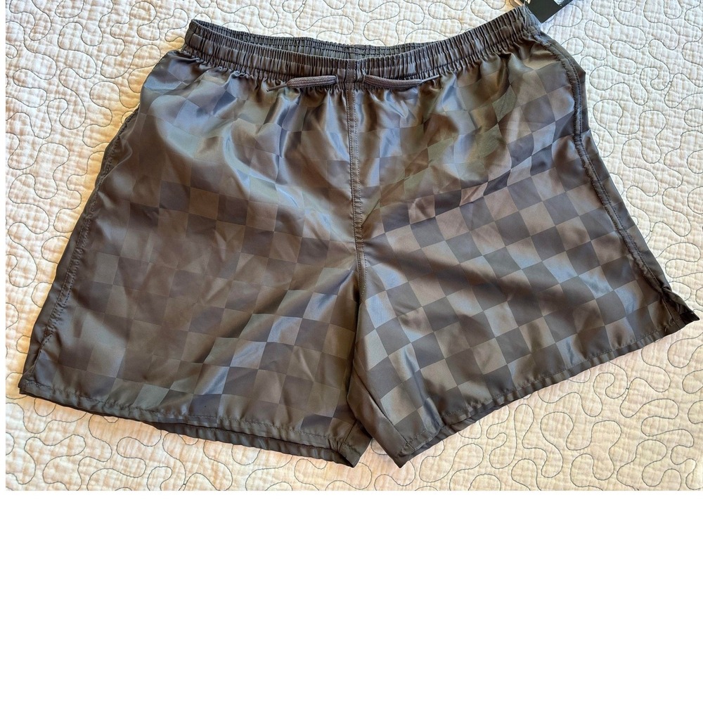 DSG Girls Size Large Charcoal Grey Checkerboard Soccer‎ Shorts Size Large